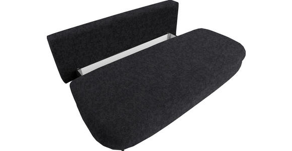 SCHLAFSOFA in Velours Dunkelgrau - Dunkelgrau/Schwarz, Design, Holz/Textil (213/89/105cm) - Novel