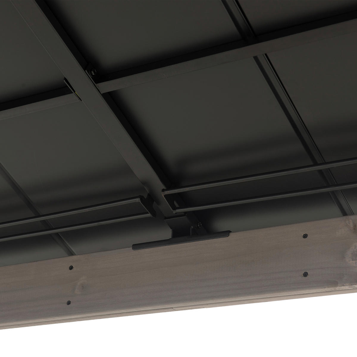 PAVILLON 450/320/390 cm   - Schwarz/Grau, Basics, Holz/Metall (450/320/390cm)