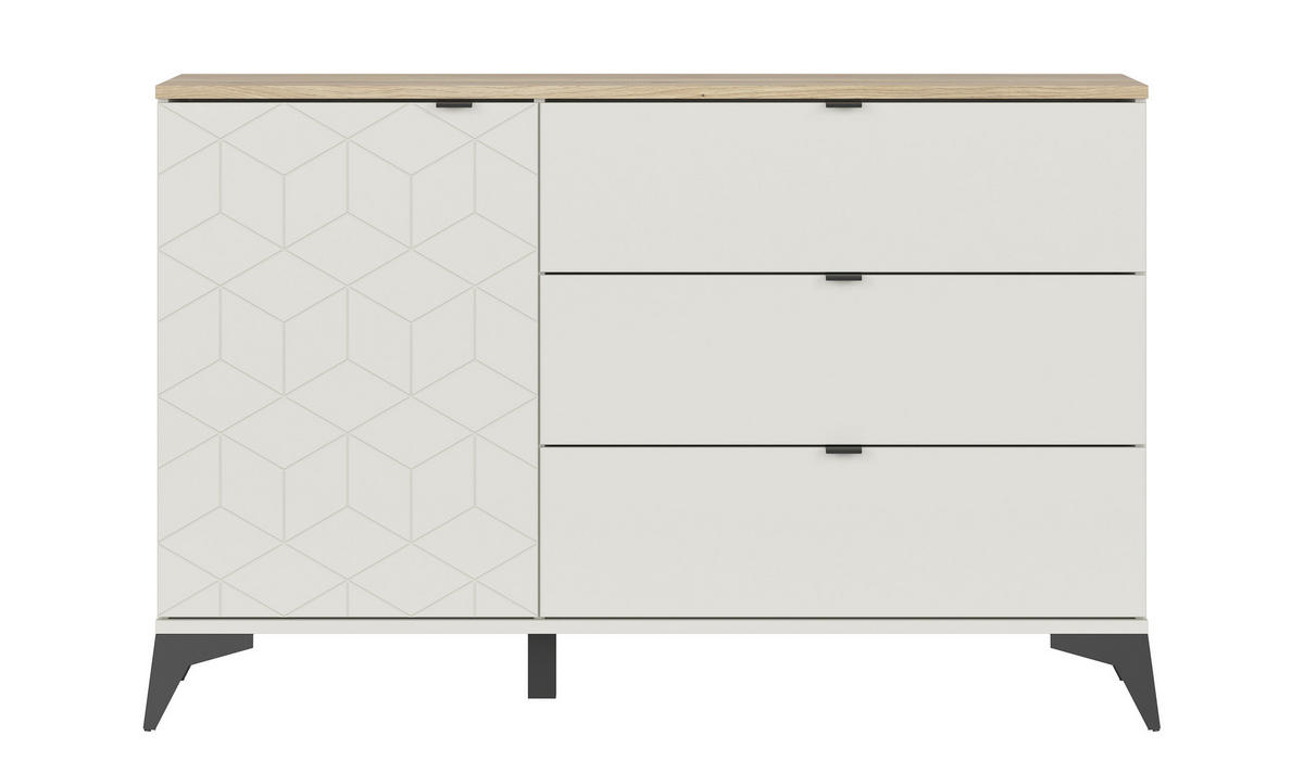 SIDEBOARD  138/90/41,5 cm 3 Schublade(n)  - Kaschmir/Eichefarben, MODERN, Holzwerkstoff/Kunststoff (138/90/41,5cm) - Milino