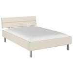 BETT 140/200 cm  in Champagner  - Champagner/Alufarben, Design, Holzwerkstoff/Metall (140/200cm) - Carryhome