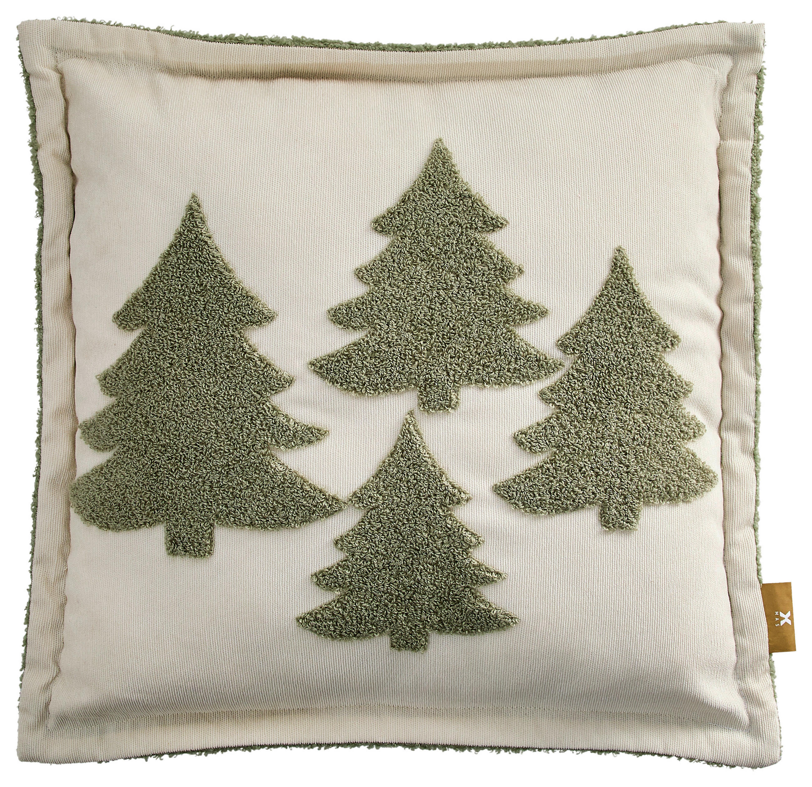 ZIERKISSEN  - Weiß/Grün, LIFESTYLE, Textil (45/45cm) - X-Mas
