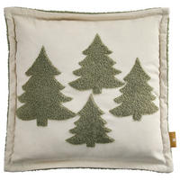 ZIERKISSEN  - Weiß/Grün, LIFESTYLE, Textil (45/45cm) - X-Mas