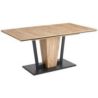 ESSTISCH in Holzwerkstoff 160-200/90/76 cm  - Eichefarben/Schwarz, Design, Holzwerkstoff (160-200/90/76cm) - Valdera