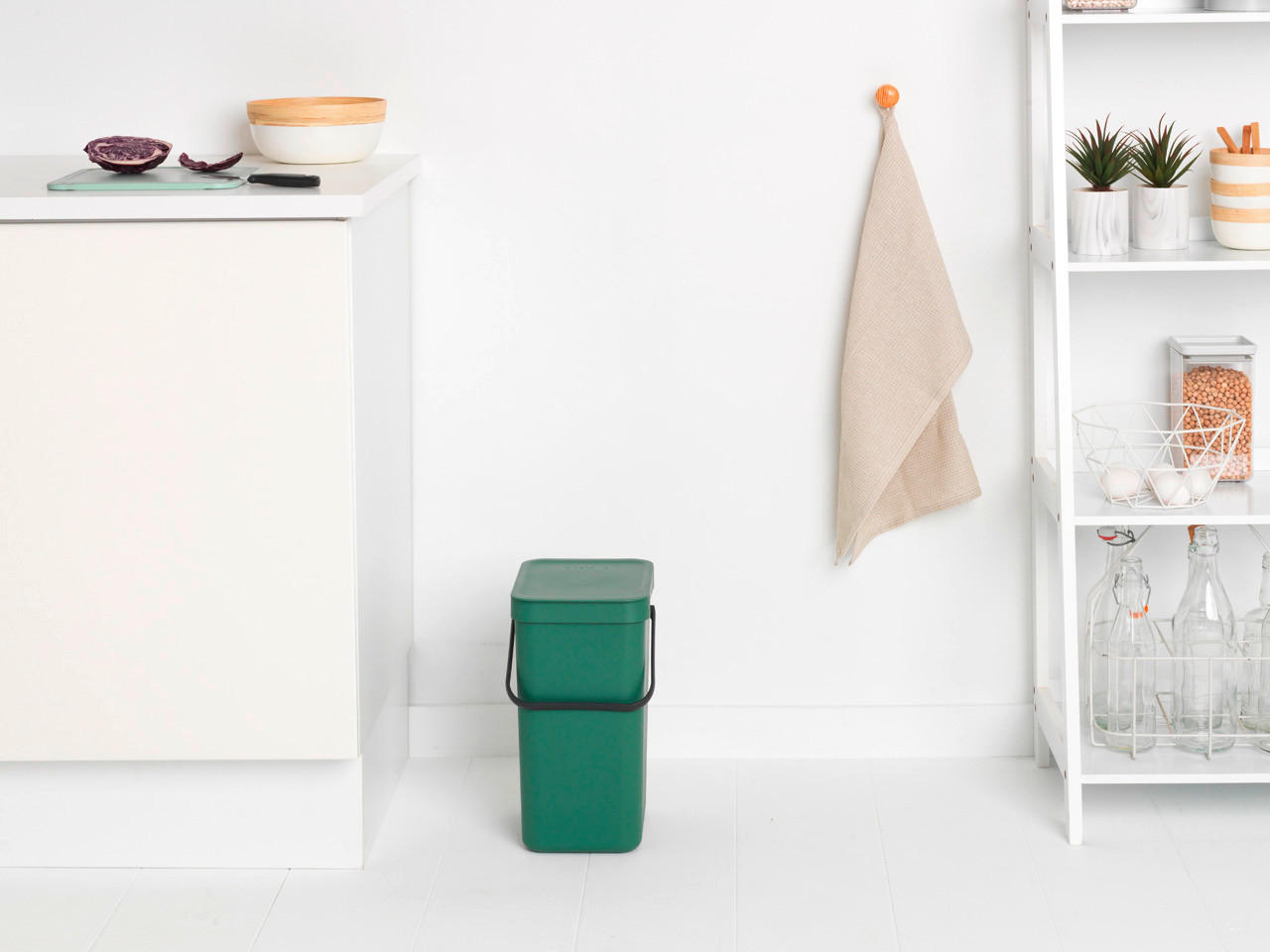 KOŠ ZA OTPAD  12 l   - zelena, Basics, plastika (20/35.1/24.9cm) - Brabantia