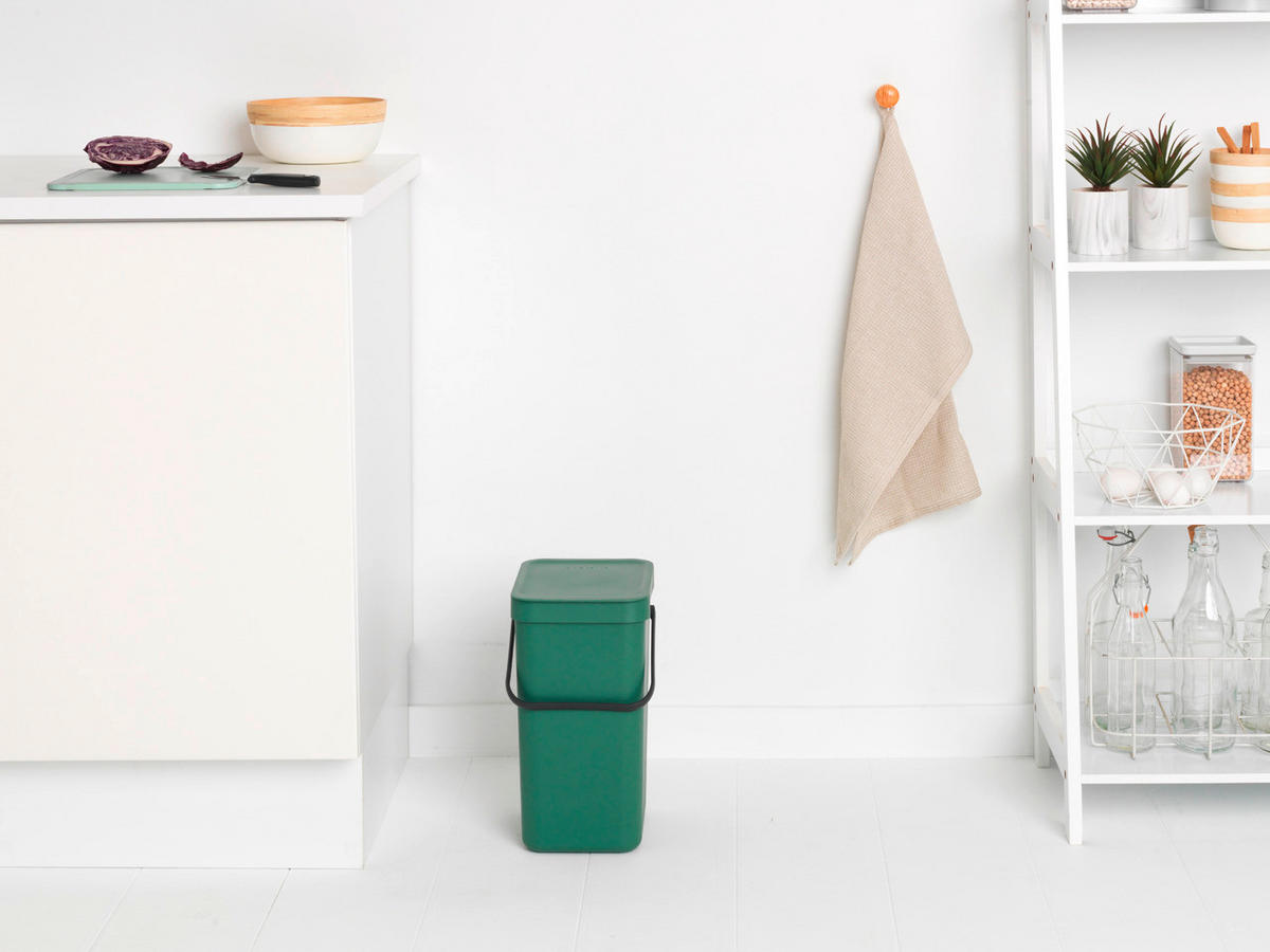 KOŠ ZA SMETI - zelena, Basics, umetna masa (20/35.1/24.9cm) - Brabantia