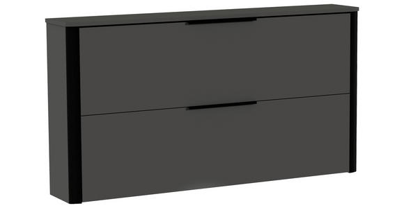 HÄNGESCHUHSCHRANK Anthrazit, Schwarz - Anthrazit/Schwarz, Design, Holzwerkstoff/Metall (152/80/28cm) - Dieter Knoll