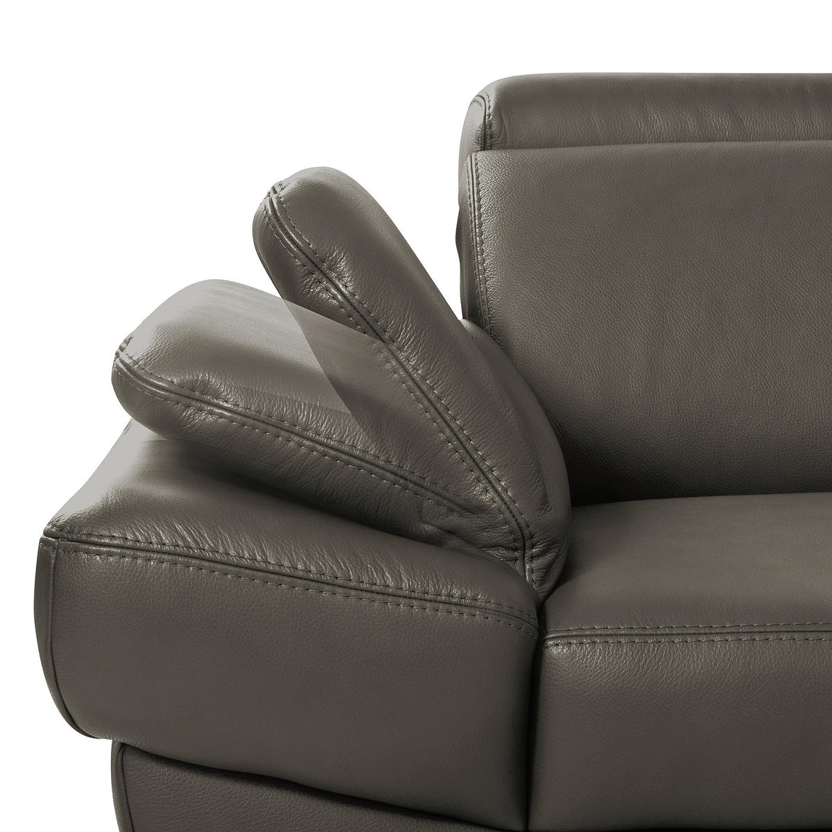 ECKSOFA  in Lederlook Echtleder Schlammfarben  - Schlammfarben/Schwarz, Design, Leder/Textil (264/211cm) - Livetastic
