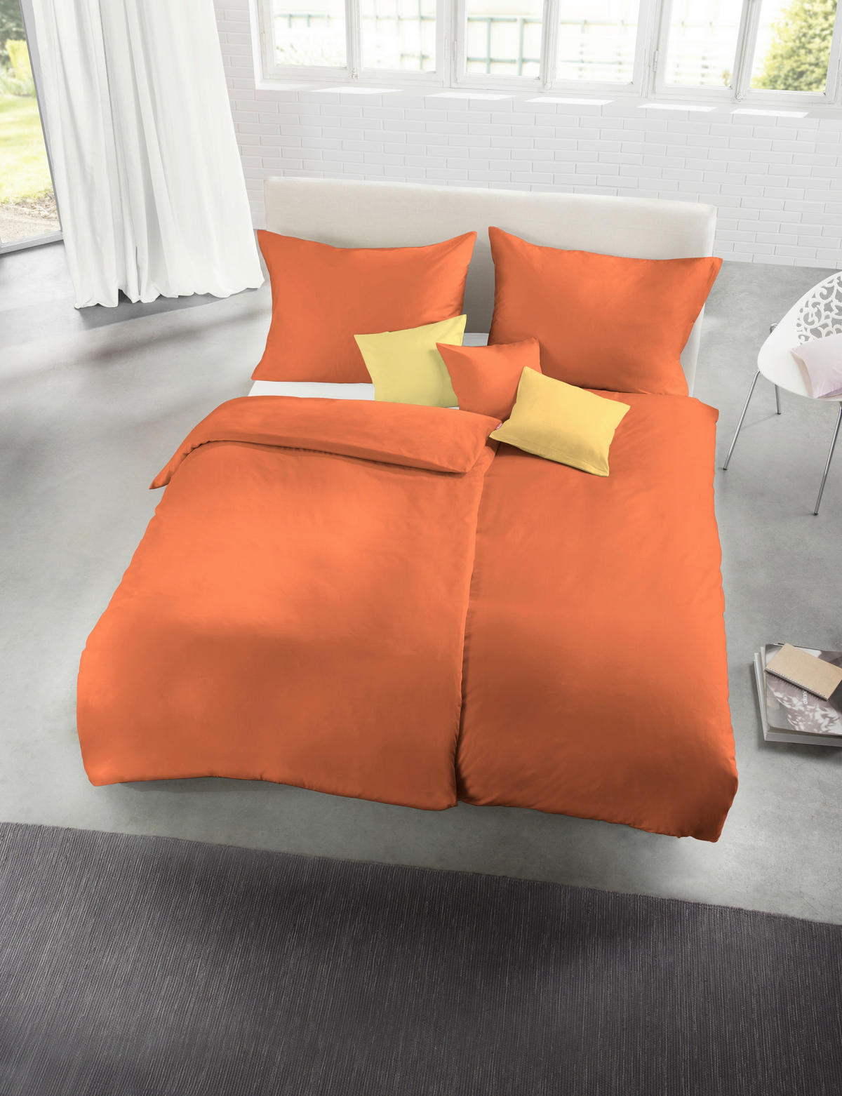 BETTWÄSCHE Satin 155/220 cm  - Rot, Basics, Textil (155/220cm) - Fleuresse