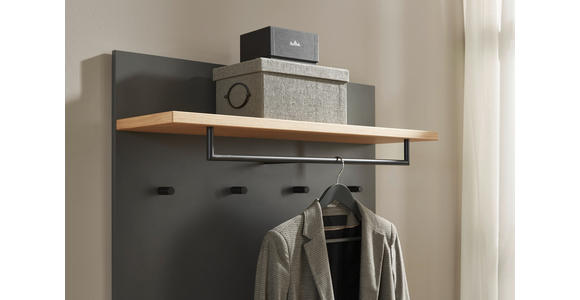 GARDEROBE 4-teilig  in 200/200/32 cm  - Eichefarben/Grau, Design, Holz/Holzwerkstoff (200/200/32cm) - Dieter Knoll