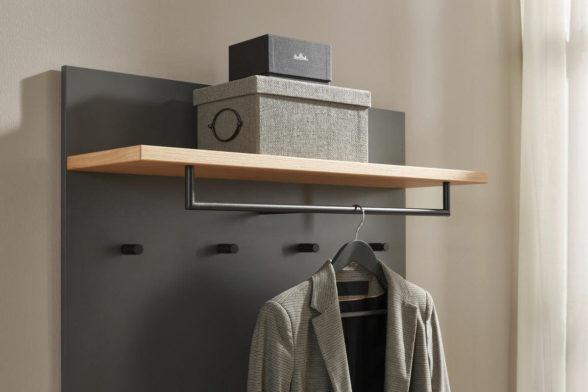 GARDEROBE 4-teilig  in 200/200/32 cm  - Eichefarben/Grau, Design, Holz/Holzwerkstoff (200/200/32cm) - Dieter Knoll