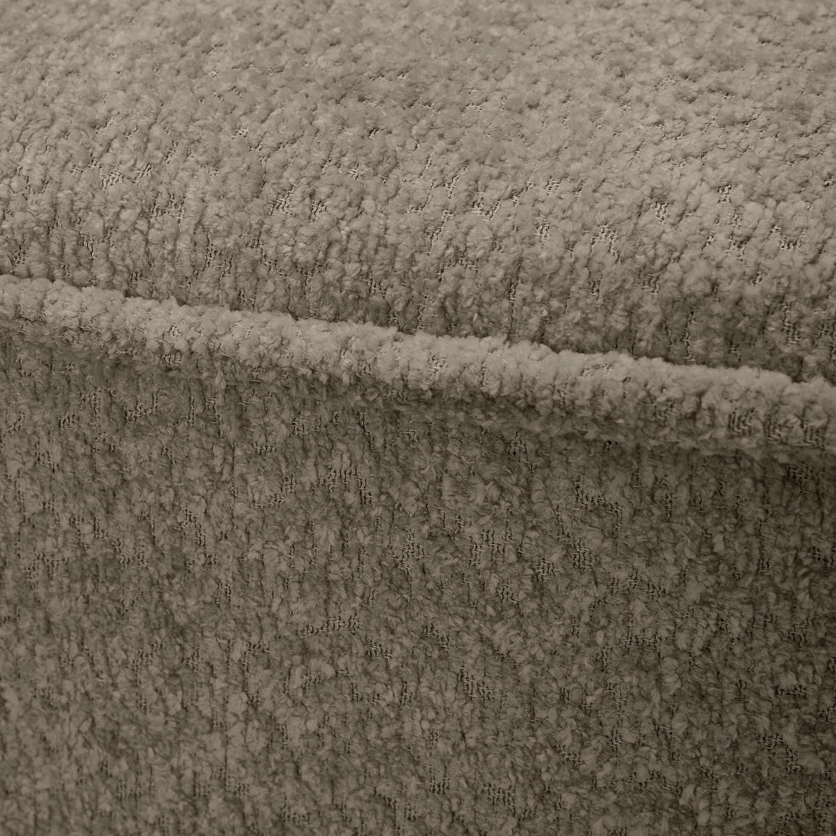 ECKSOFA in Chenille Taupe  - Taupe/Schwarz, Konventionell, Kunststoff/Textil (193/233cm) - Carryhome