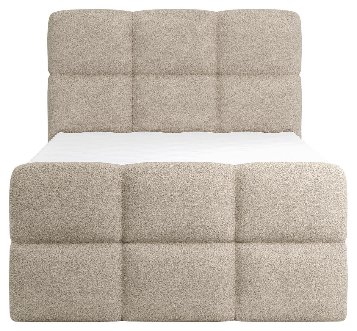 BOXBETT 120/200 cm  in Taupe  - Taupe/Schwarz, Design, Holzwerkstoff/Kunststoff (120/200cm) - Xora
