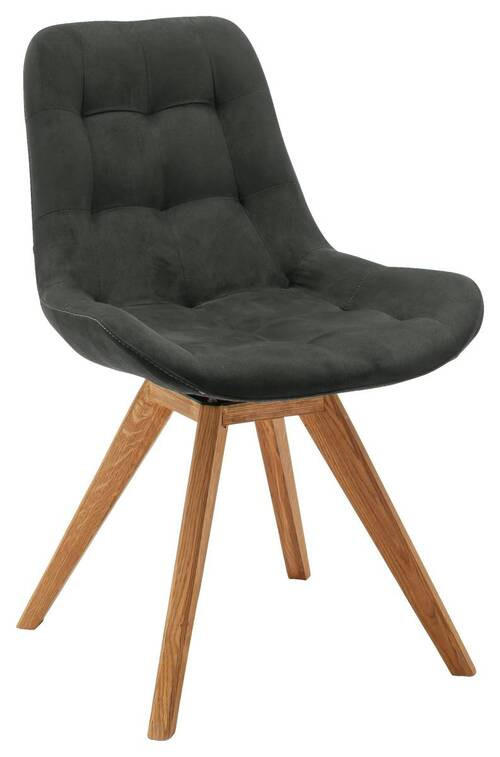 STUHL Flachgewebe Schwarz  - Schwarz, KONVENTIONELL, Holz/Textil (56/84/63cm) - Carryhome