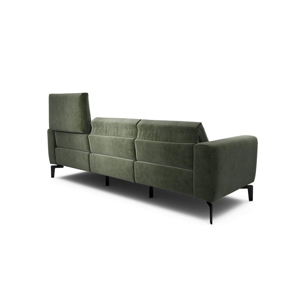 Thumbnail - Sensoo Dreisitzer Cosy, Waldgrün, Textil, 3-Sitzer, 250x86x86-94 cm, Stoffauswahl, Armteil links, rechts, Wohnzimmer, So...