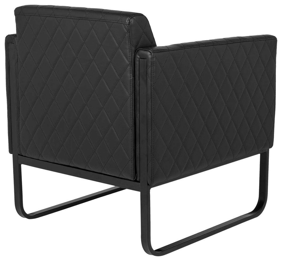 FOTELJ,  črna tekstil - črna, Moderno, kovina/tekstil (67/78/71cm) - MID.YOU