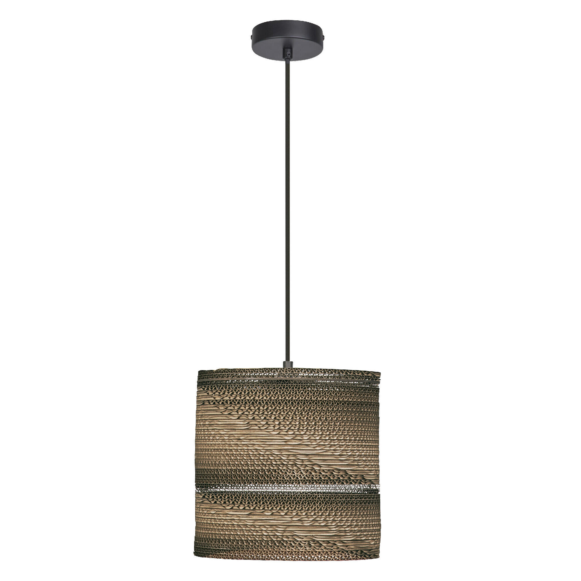 HÄNGELEUCHTE 25/130 cm - Braun, Natur, Karton/Metall (25/130cm) - Osram