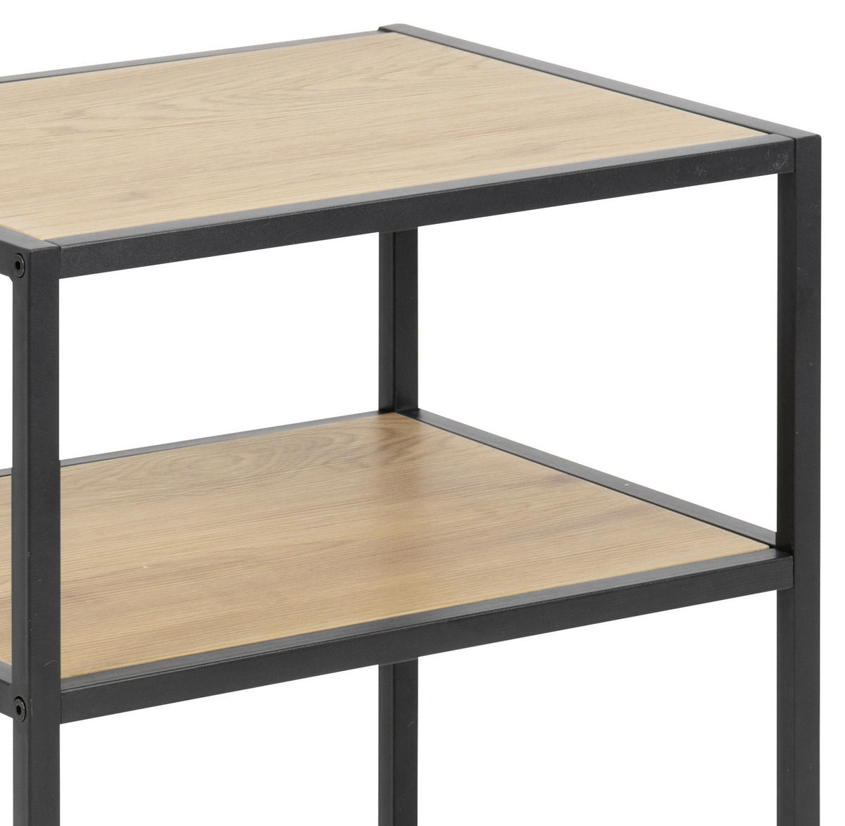 NACHTSCHRANK 42,0/63,0/35,0 cm  - Eichefarben/Schwarz, Trend, Holzwerkstoff/Metall (42,0/63,0/35,0cm) - MID.YOU