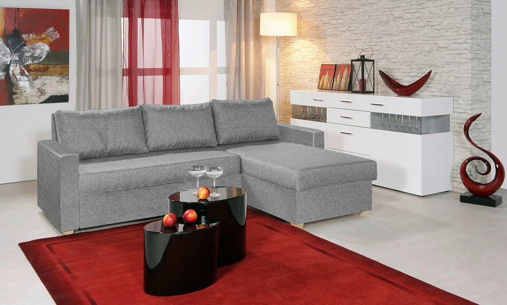 SJEDEĆA GARNITURA drvo  siva   - siva/boje hrasta, Design, drvo (230/155cm)