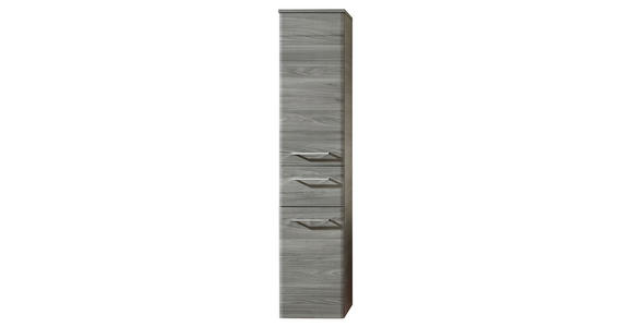 MIDISCHRANK 30/142/33 cm - Chromfarben/Grau, KONVENTIONELL, Glas/Holzwerkstoff (30/142/33cm) - Xora
