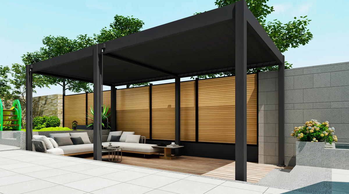 PERGOLA 300/600/255 cm   - Graphitfarben, Basics, Metall (300/600/255cm) - Gardenson
