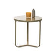 COUCHTISCH in Metall 50/50/50 cm  - Creme, Design, Glas/Metall (50/50/50cm) - Xora