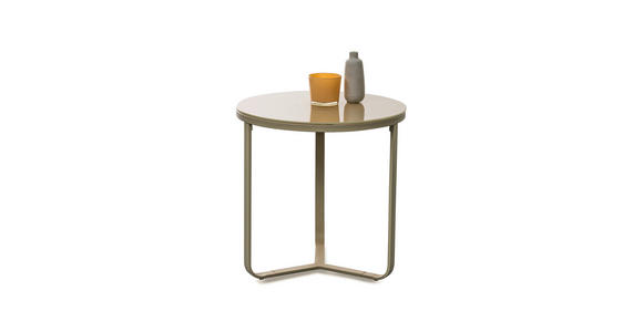 COUCHTISCH 50/50/50 cm rund Creme - Creme, Design, Glas/Metall (50/50/50cm) - Xora
