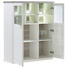 HIGHBOARD 110/134/43 cm - Weiß/Grau, LIFESTYLE, Glas/Holzwerkstoff (110/134/43cm) - Hom`in HIGHBOARD 110/134/43 cm - Weiß/Grau, LIFESTYLE, Glas/Holzwerkstoff (110/134/43cm) - Hom`in