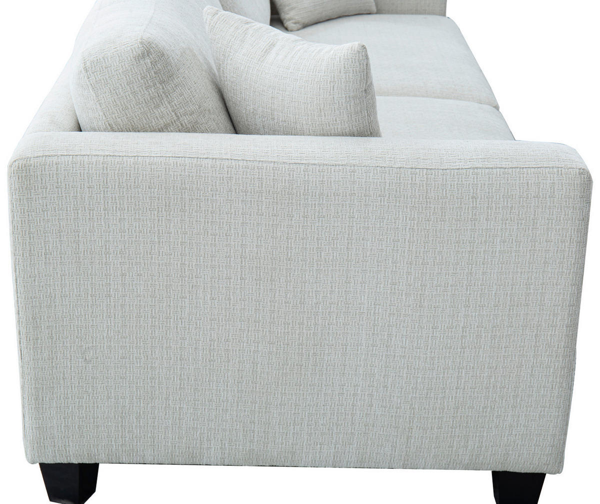 SCHLAFSOFA NOLA in Leinenoptik Beige  - Beige/Schwarz, Design, Holz/Textil (220,5/86/96cm) - Livetastic
