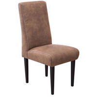 STUHL Mikrofaser  - Beige/Schwarz, Konventionell, Holz/Textil (48/103/62cm) - Sit & More