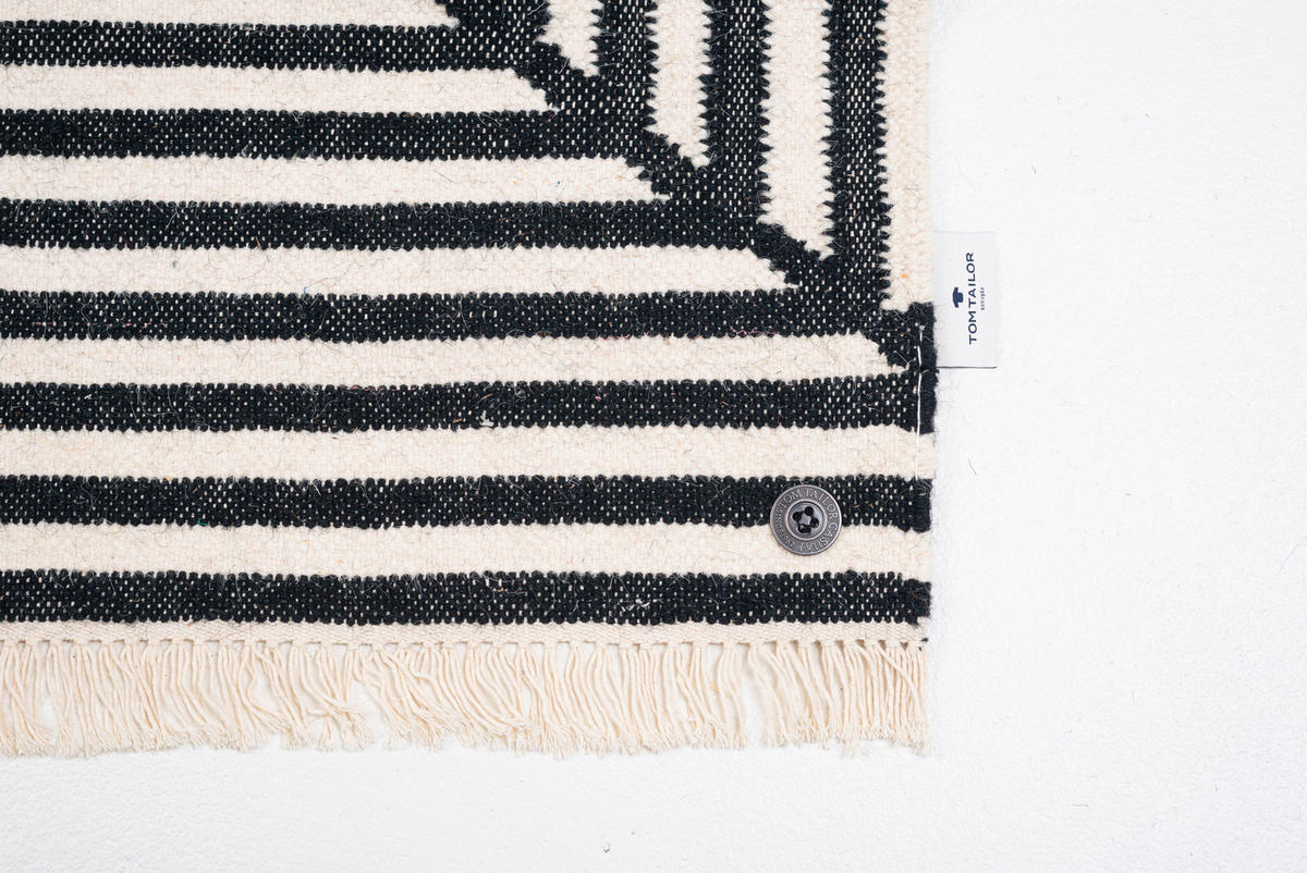 TEPPICH 65/135 cm Schwarz  - Schwarz, Design, Textil (65/135cm) - Tom Tailor