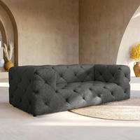 2-SITZER-SOFA Fresco in Mikrofaser Anthrazit  - Anthrazit/Schwarz, Design, Kunststoff/Textil (193/71/100cm) - P & B
