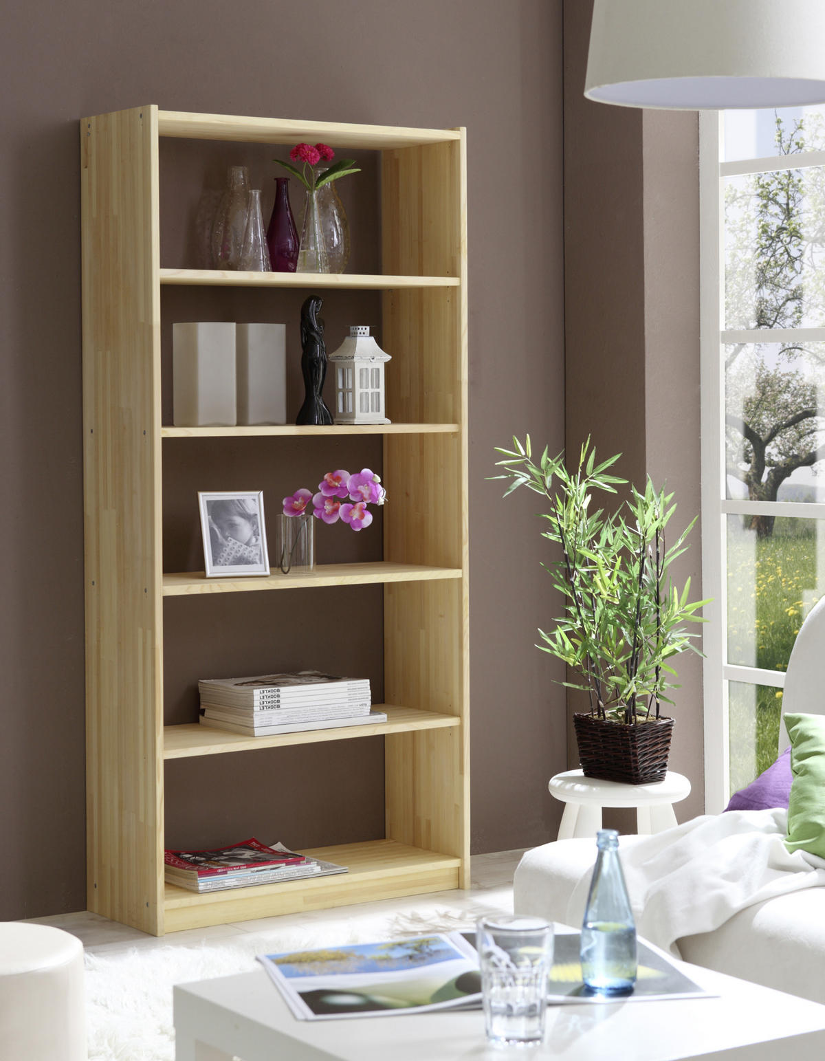 REGAL Kiefer vollmassiv Naturfarben  - Naturfarben, MODERN, Holz (80/179/31cm) - MID.YOU