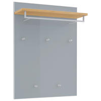 GARDEROBENPANEEL  in 80/109/27 cm  - Eichefarben/Grau, Design, Glas/Holz (80/109/27cm)