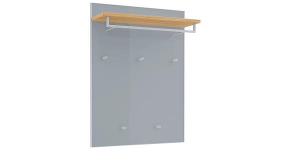 GARDEROBENPANEEL in 80/109/27 cm - Eichefarben/Grau, Design, Glas/Holz (80/109/27cm) - Novel