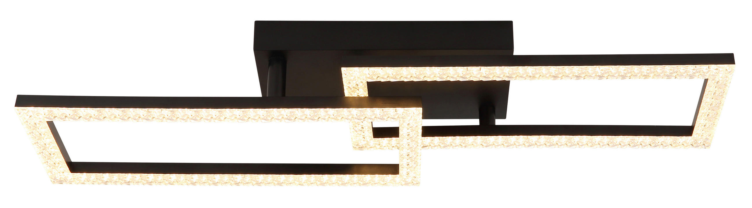 PLAFONIERĂ CU LED - străveziu/negru, Design, plastic/metal (61,5/19,5/9,3cm) - Globo
