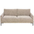 3-SITZER-SOFA in Webstoff Greige  - Greige/Schwarz, KONVENTIONELL, Textil/Metall (196/78/90cm) - Hom`in