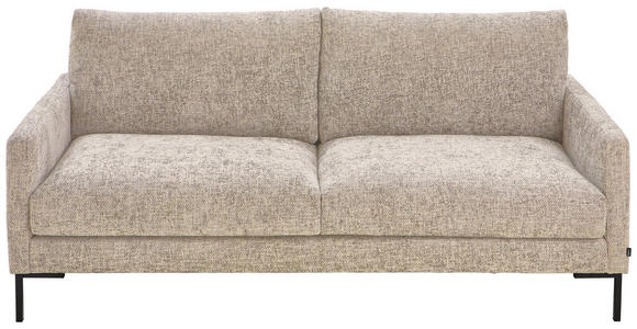 3-SITZER-SOFA in Webstoff Greige  - Greige/Schwarz, KONVENTIONELL, Textil/Metall (196/78/90cm) - Hom`in