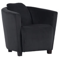 COCKTAILSESSEL Mikrofaser Anthrazit    - Anthrazit/Braun, Design, Holz/Textil (72/72/85cm)