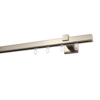 VORHANGSTANGENSET 570 cm  - Edelstahlfarben, Basics, Metall (570cm)