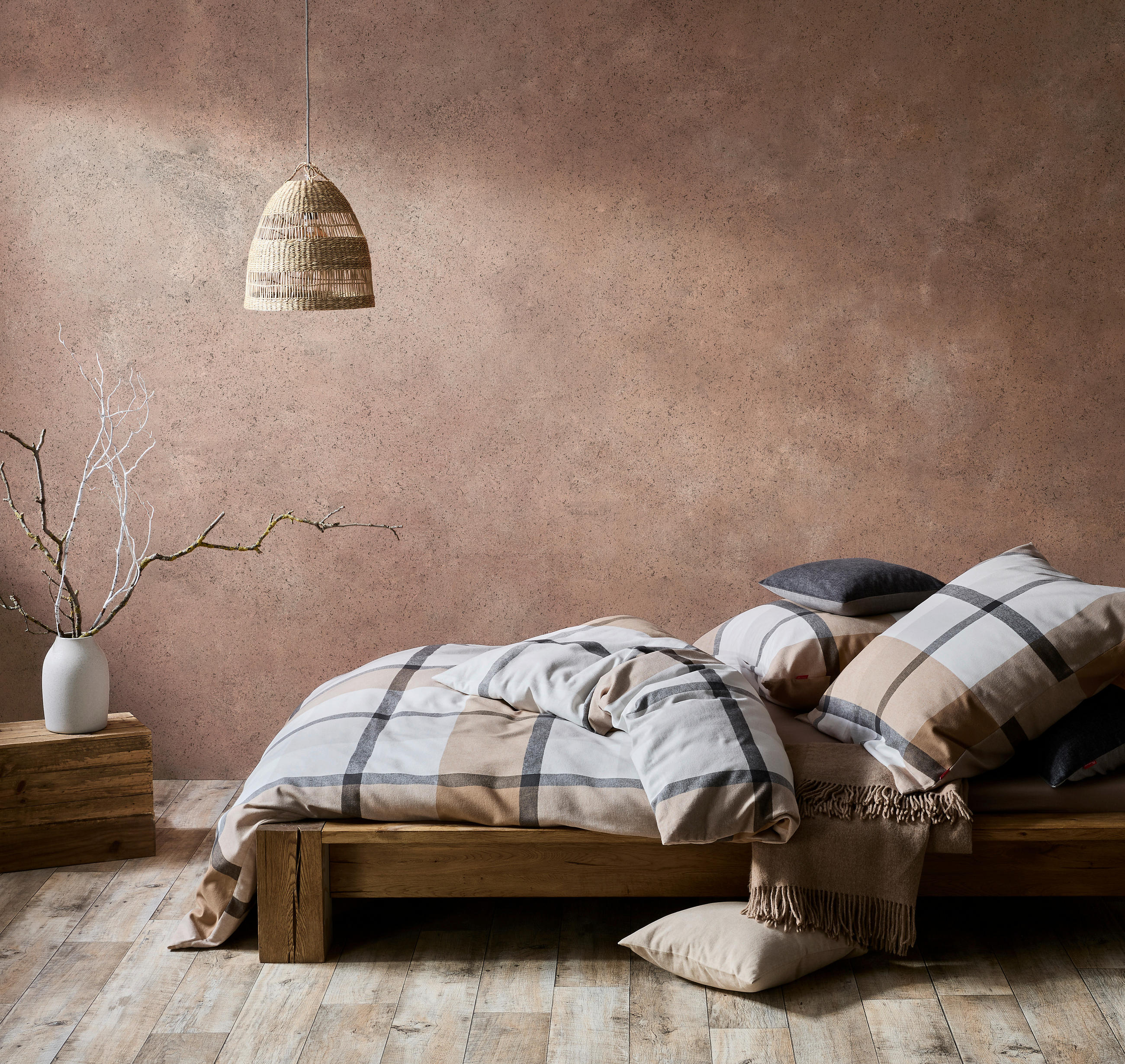BETTWÄSCHE Lech Flanell 240/220 cm  - Beige/Grau, Basics, Textil (240/220cm) - Fleuresse