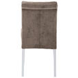 STUHL Chenille Taupe Buche massiv  - Taupe/Weiß, KONVENTIONELL, Holz/Textil (46,5/91/65cm) - Cantus