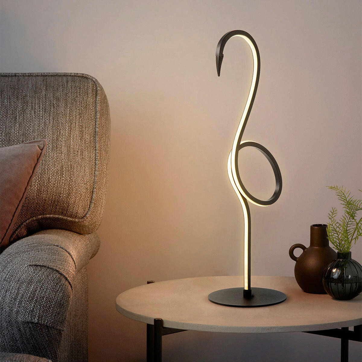 LED-TISCHLEUCHTE - Schwarz, Trend (15/50cm) - Elstead Lighting