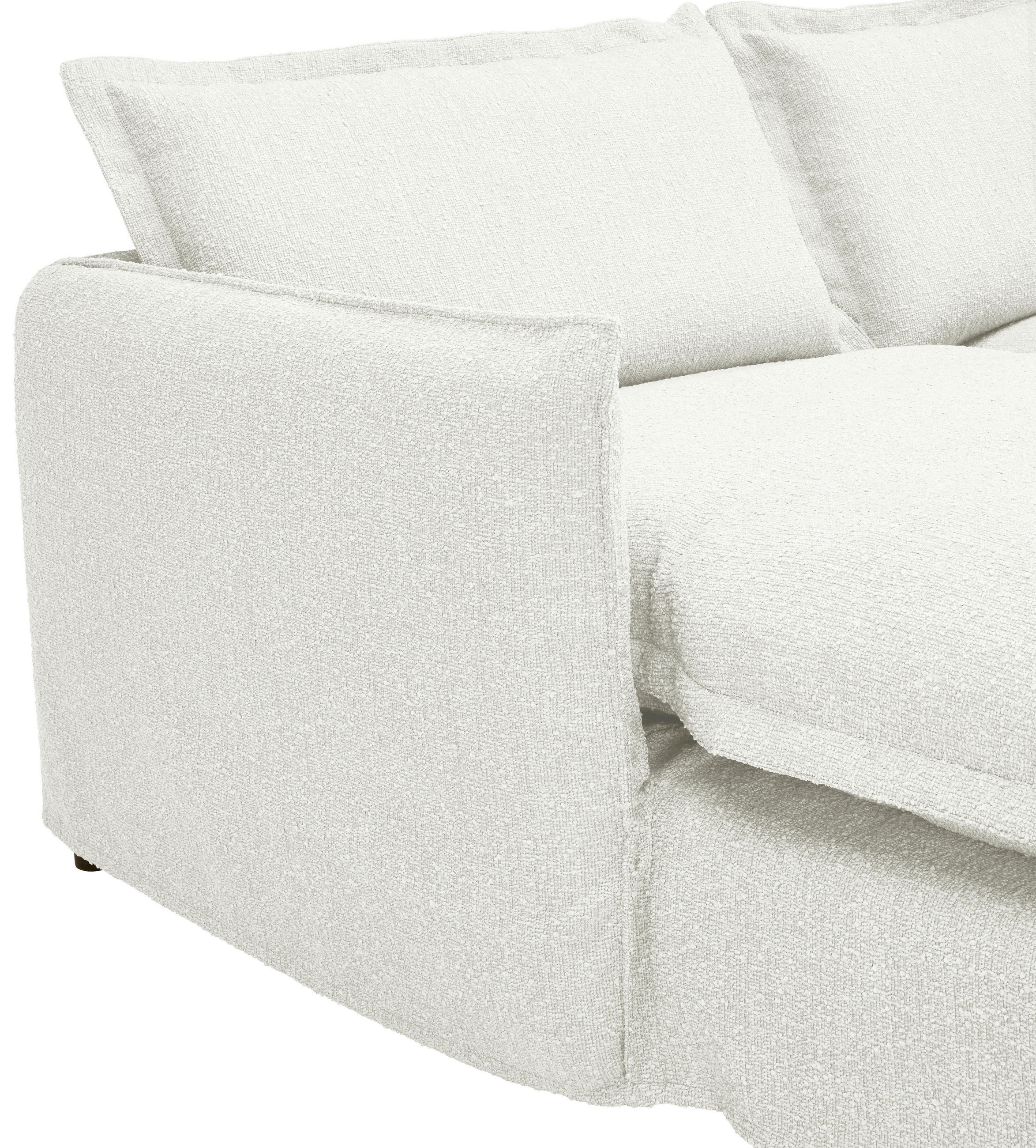 Thumbnail - Livetastic Ecksofa, Weiß, Textil, 3-Sitzer, Füllung: Schaumstoff, Polyester, Ottomane links, L-Form, 295x165 cm, Rücken ...