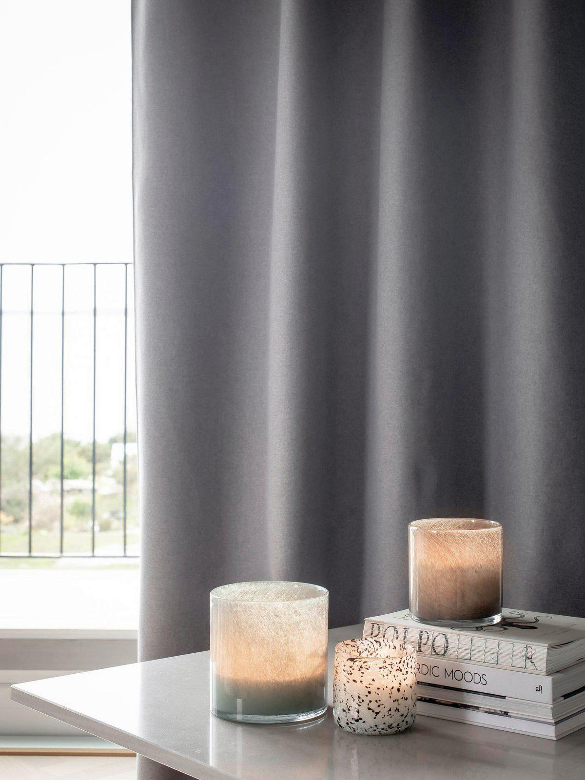 VERDUNKELUNGSVORHANG black-out (lichtundurchlässig)  - Grau, Basics, Textil (140/270cm)