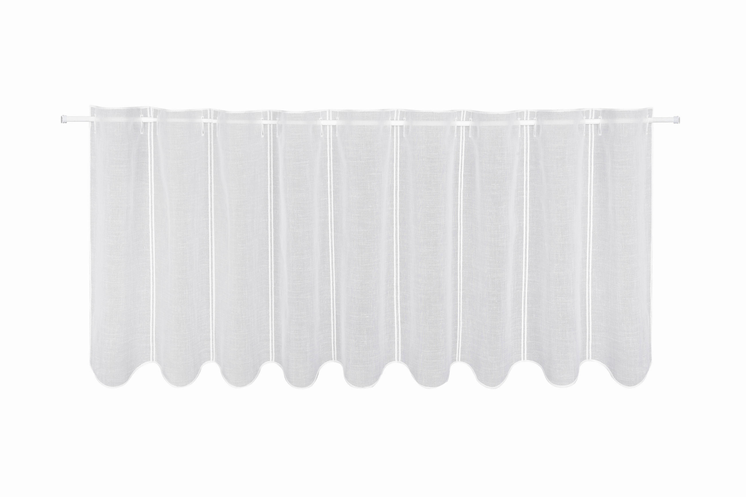 KURZGARDINE   145/90 cm   - Weiß, KONVENTIONELL, Textil (145/90cm)