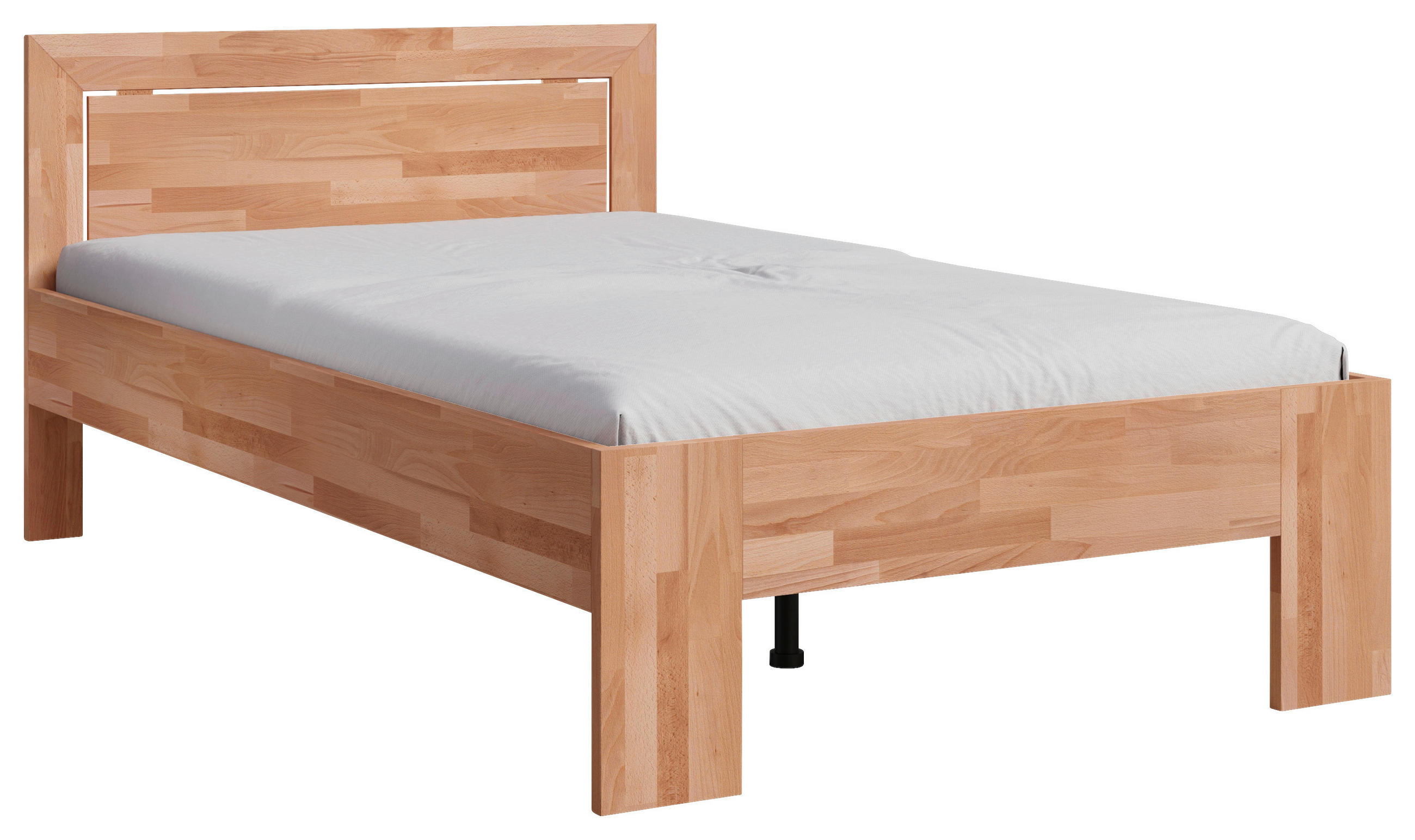 BETT 120/200 cm  in Kernbuche  - Kernbuche, Natur, Holz (120/200cm) - Linea Natura