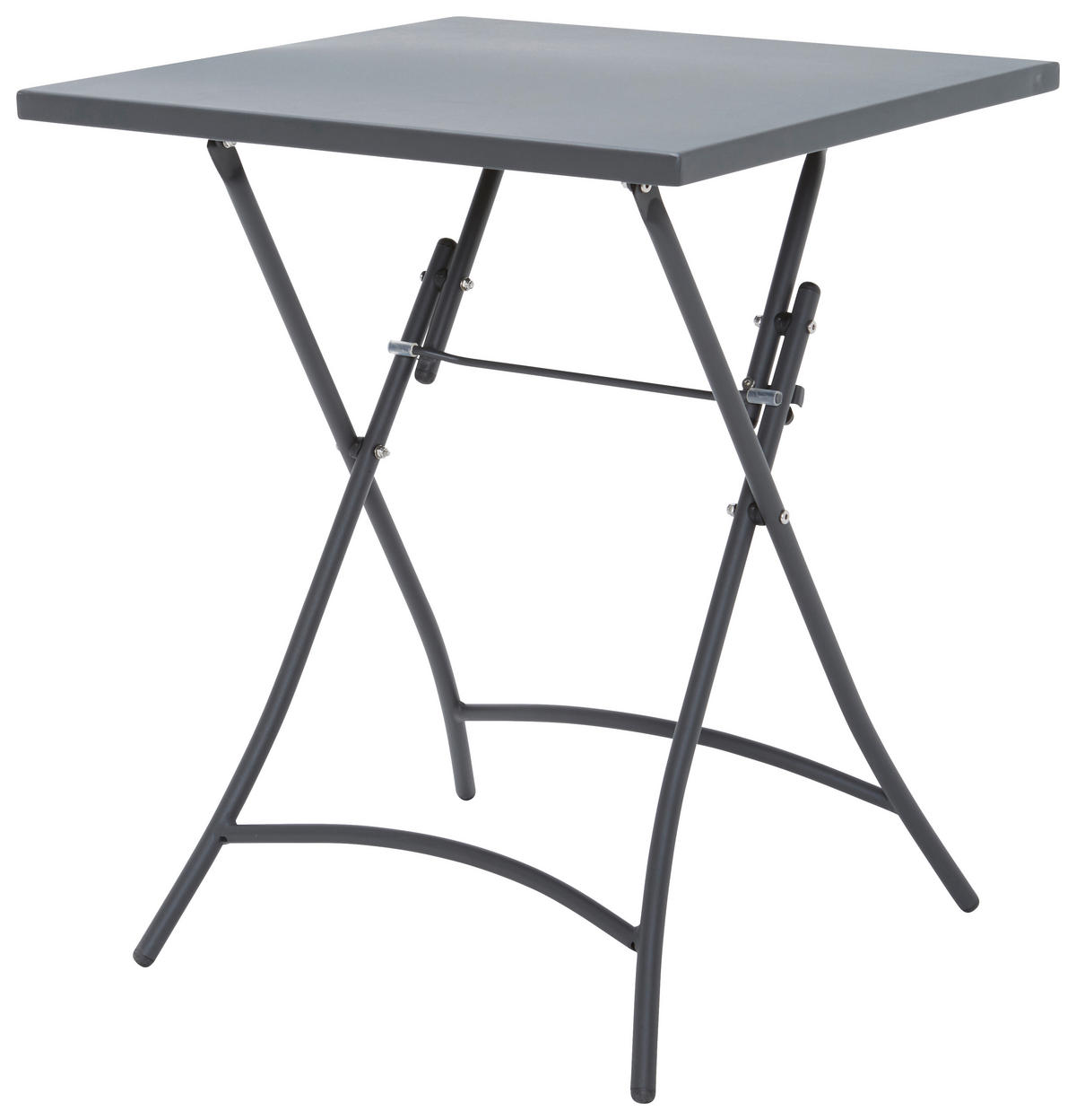 GARTENKLAPPTISCH 60/60/72 cm Metall quadratisch  - Anthrazit, KONVENTIONELL, Metall (60/60/72cm) - Ambia Garden