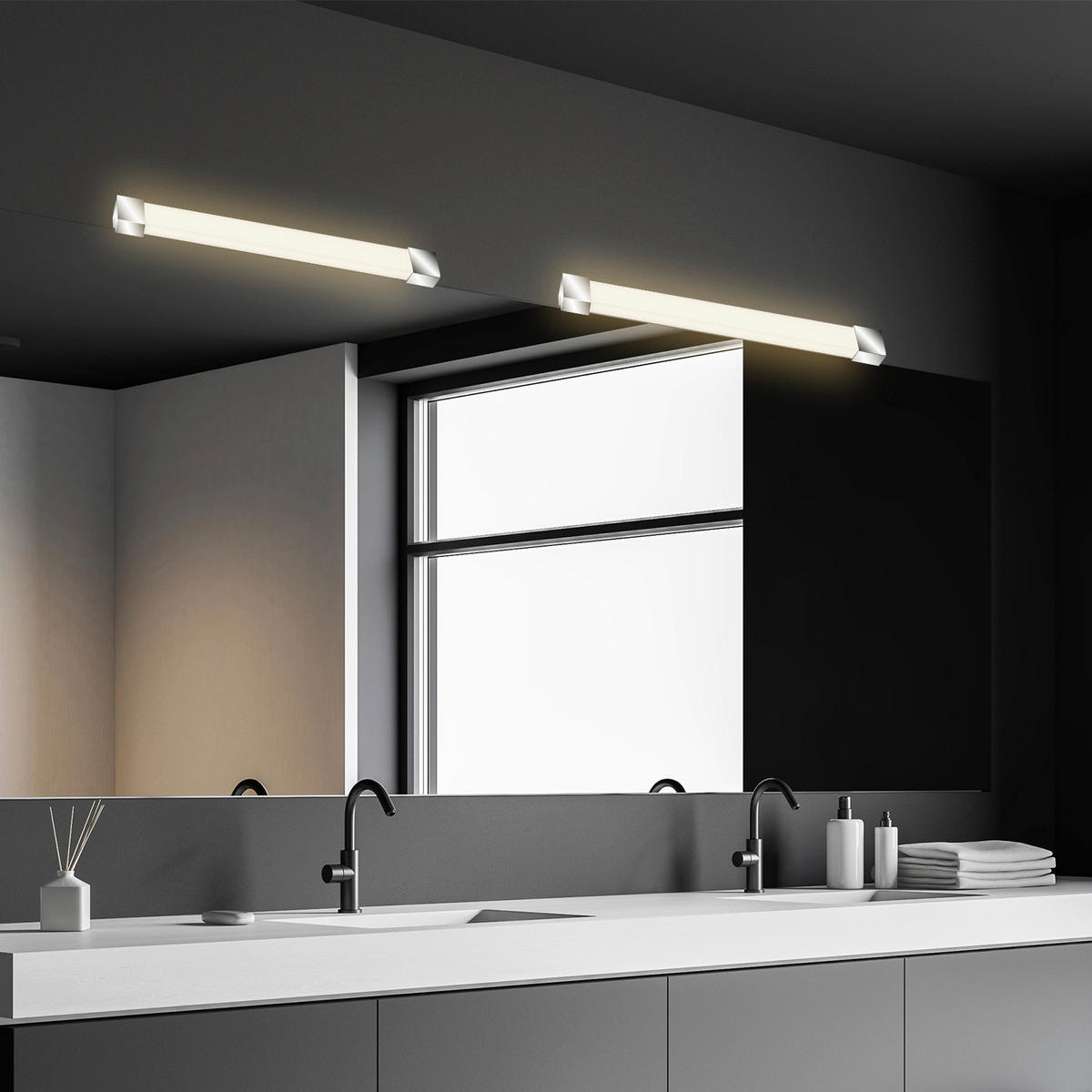 SVJETILJKA NADGRADNA  - boje kroma, Basics, plastika (34/3,8 - 6,7/2,8cm)