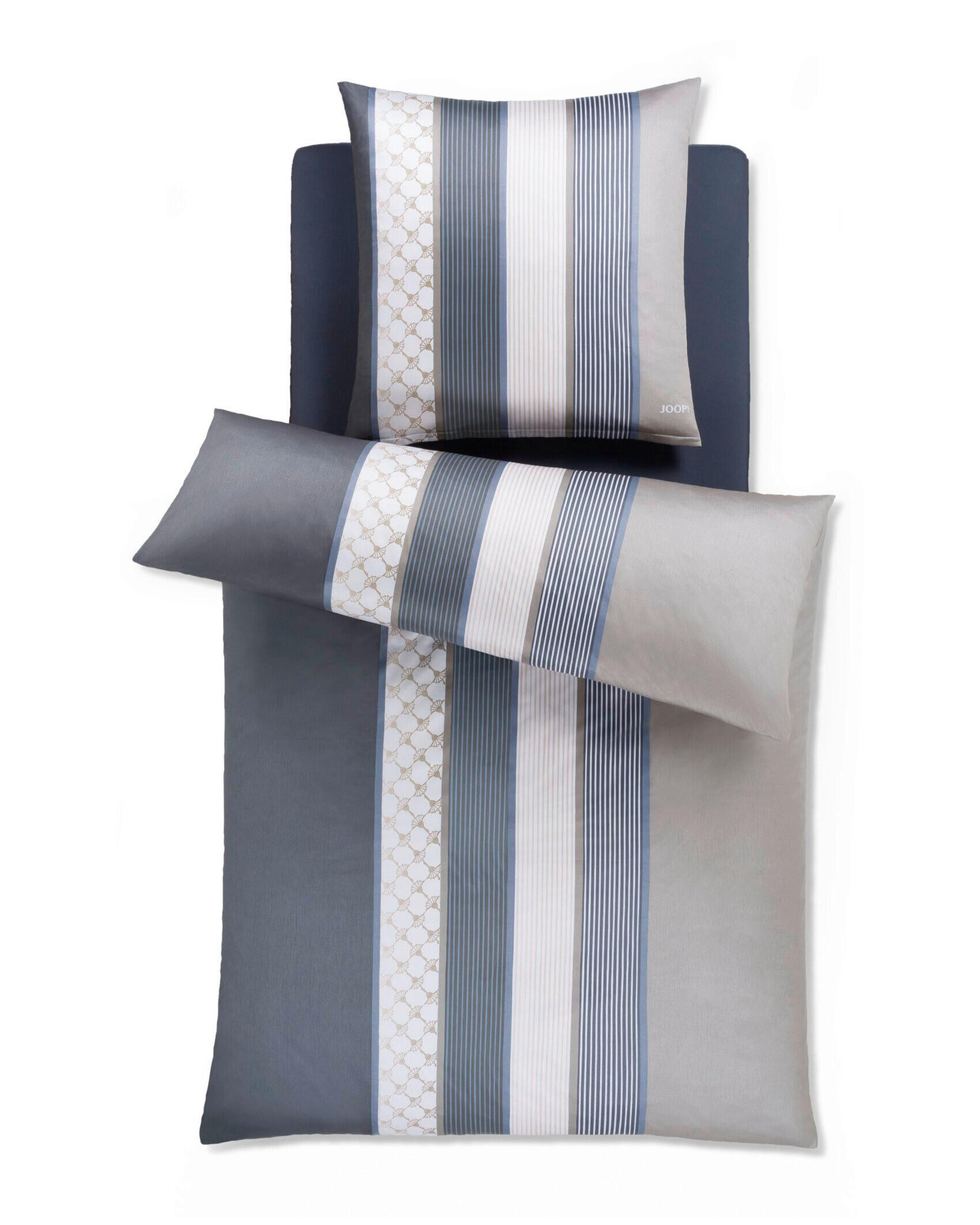 BETTWÄSCHE 2-teilig JOOP! CORNFLOWER STRIPES Jersey 135/200 cm  - Blau, Basics, Textil (135/200cm) - Joop!