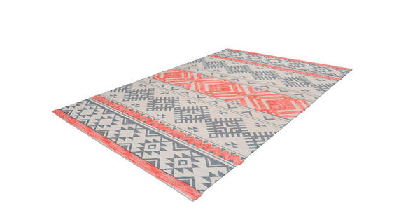 FLACHWEBETEPPICH 160/230 cm Grau, Koralle  - Koralle/Grau, Design, Textil (160/230cm) - Novel